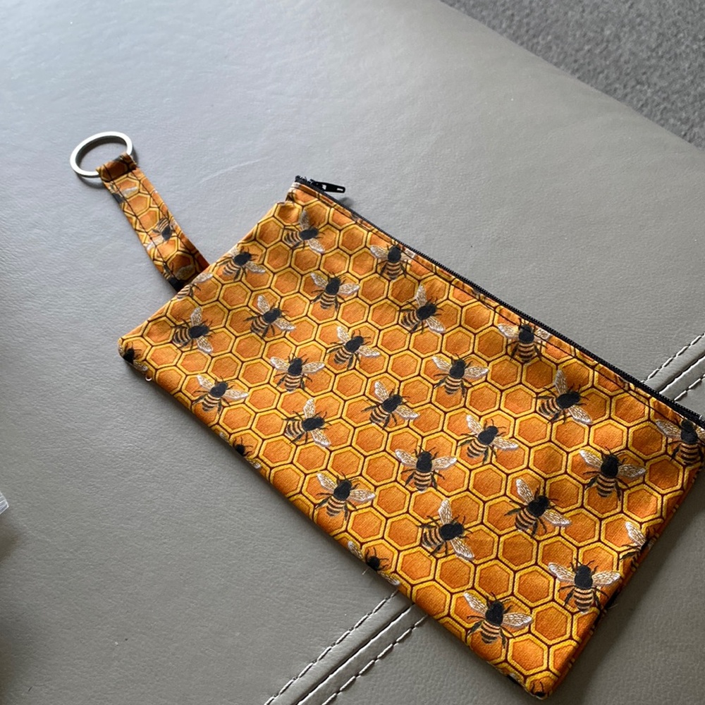New money stash bag lined Bee smart Unisex